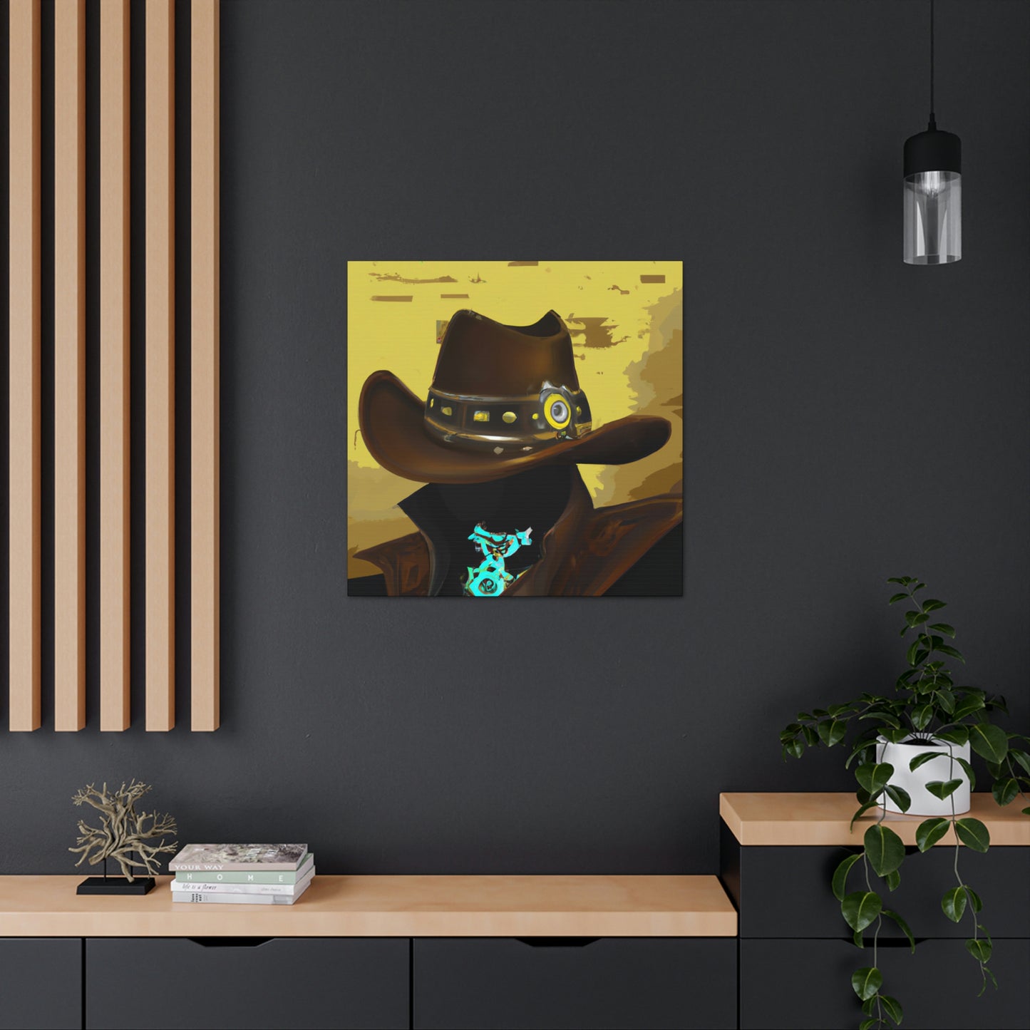 Cowboy in Steampunk Gear - Canvas