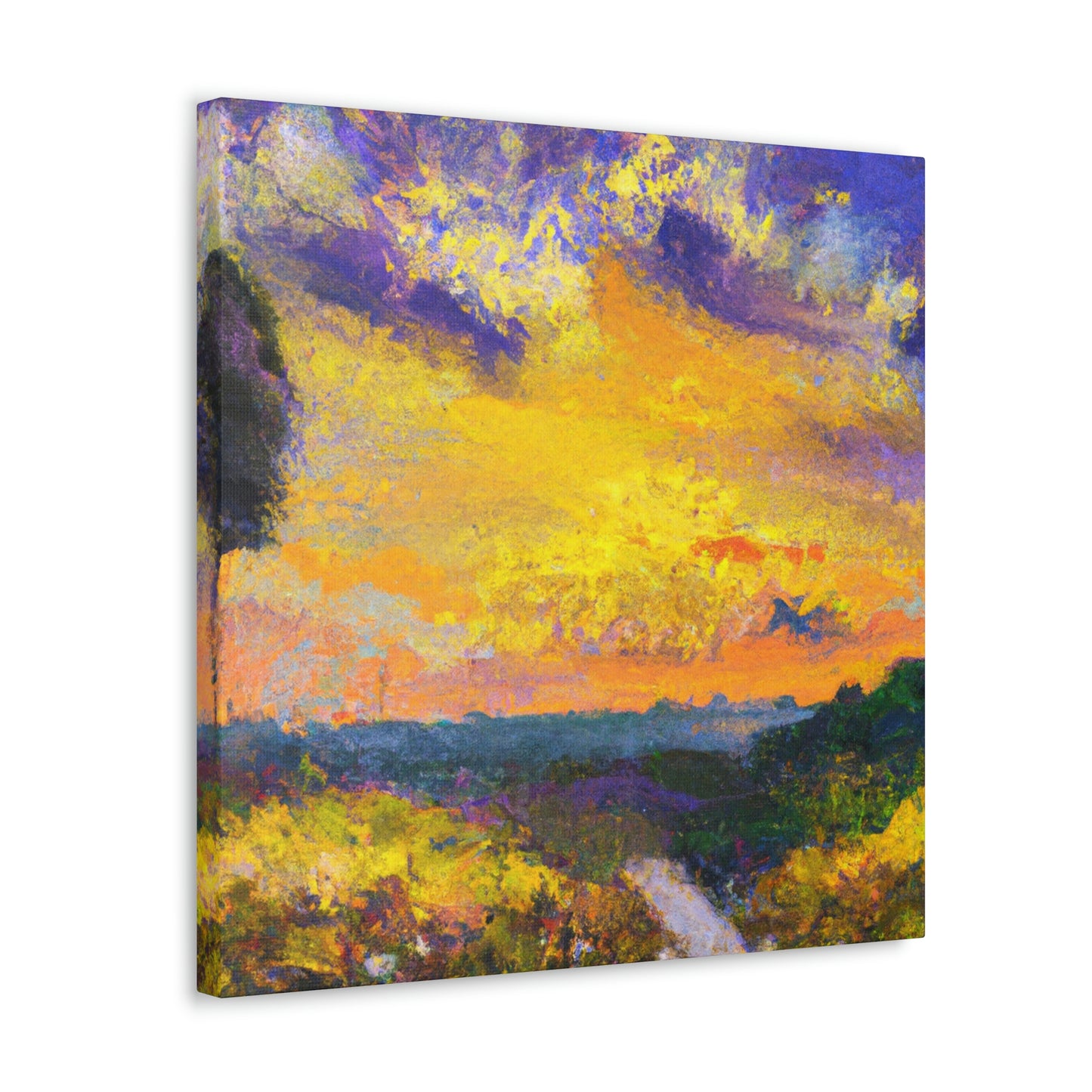 "Auroral Impasto Sunset" - Canvas