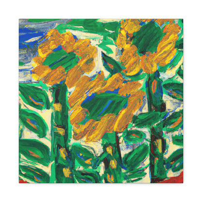 Sunflower in Expressionism - Canvas