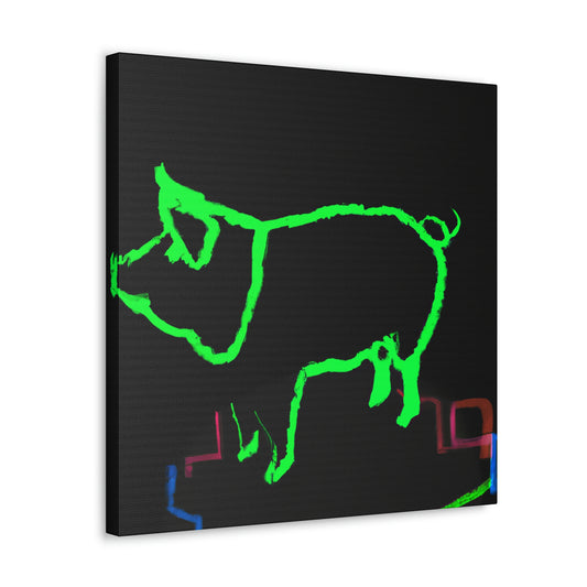 "Pig with Paunchy Pride" - Canvas