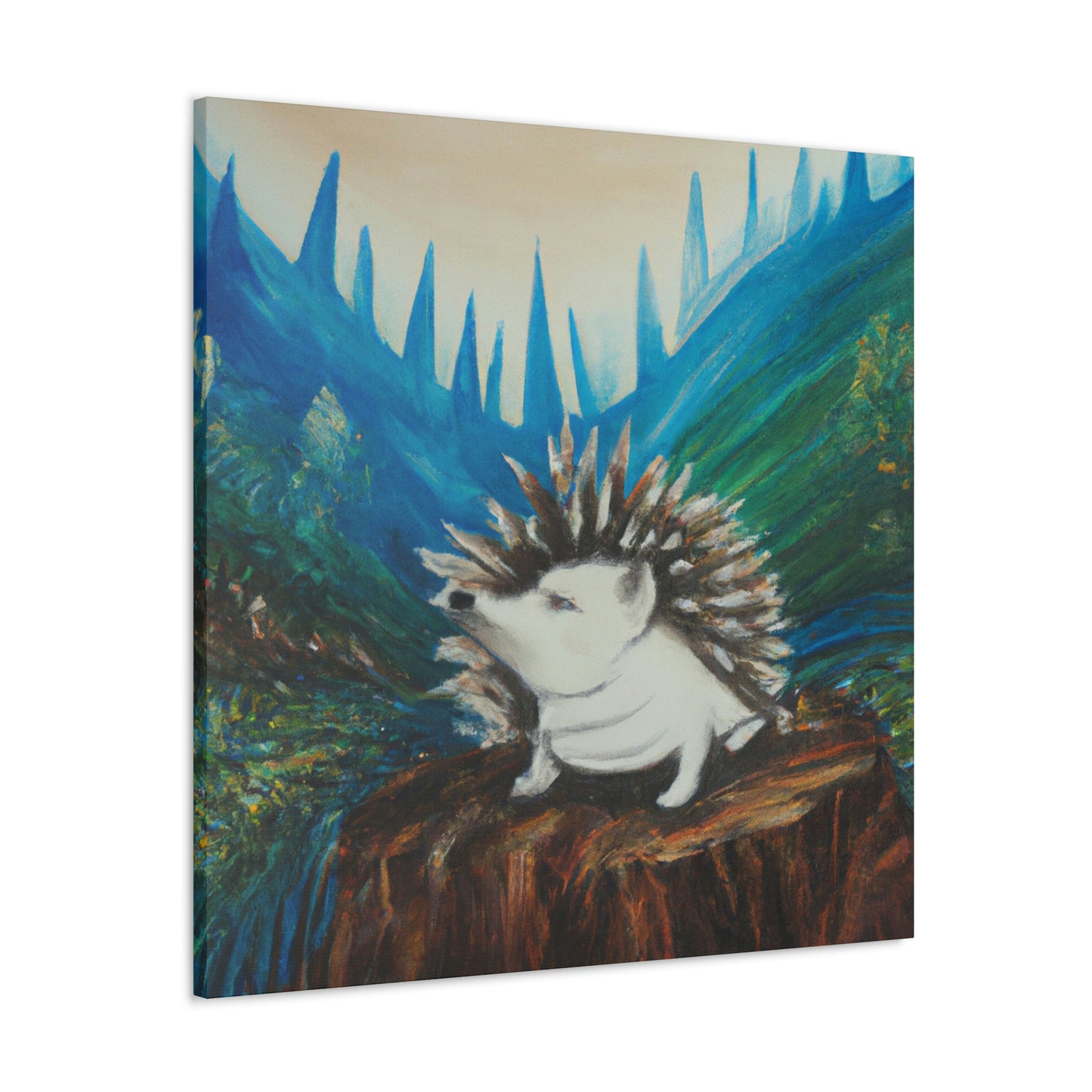 "Hedgehog in Deco Style" - Canvas