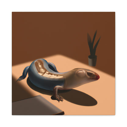 "Blue-Tongued Skink Zen" - Canvas