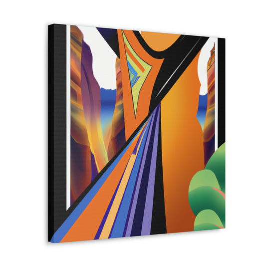 "Deco Grandeur of Canyons" - Canvas