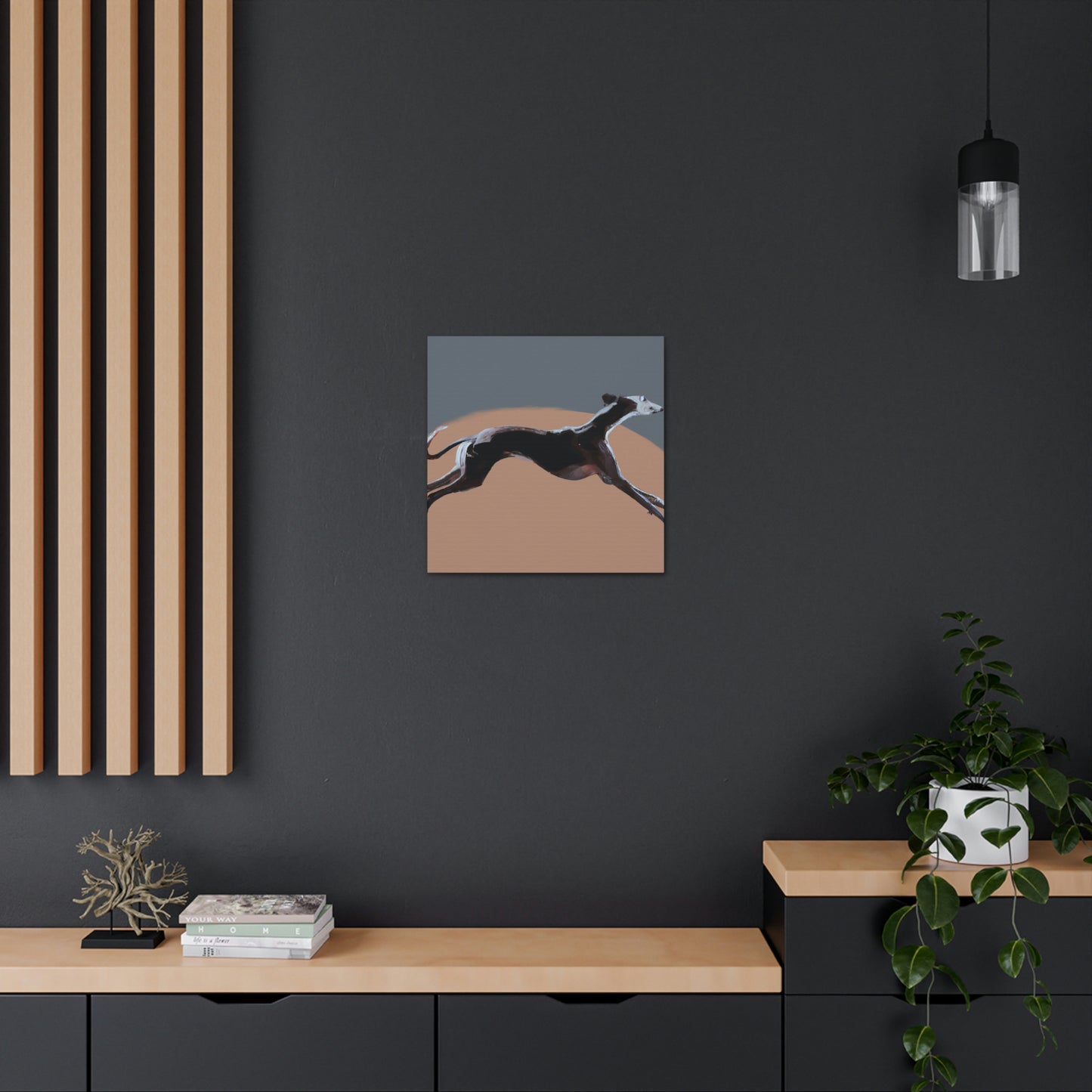 "Greyhound Minimalism Portrait" - Canvas