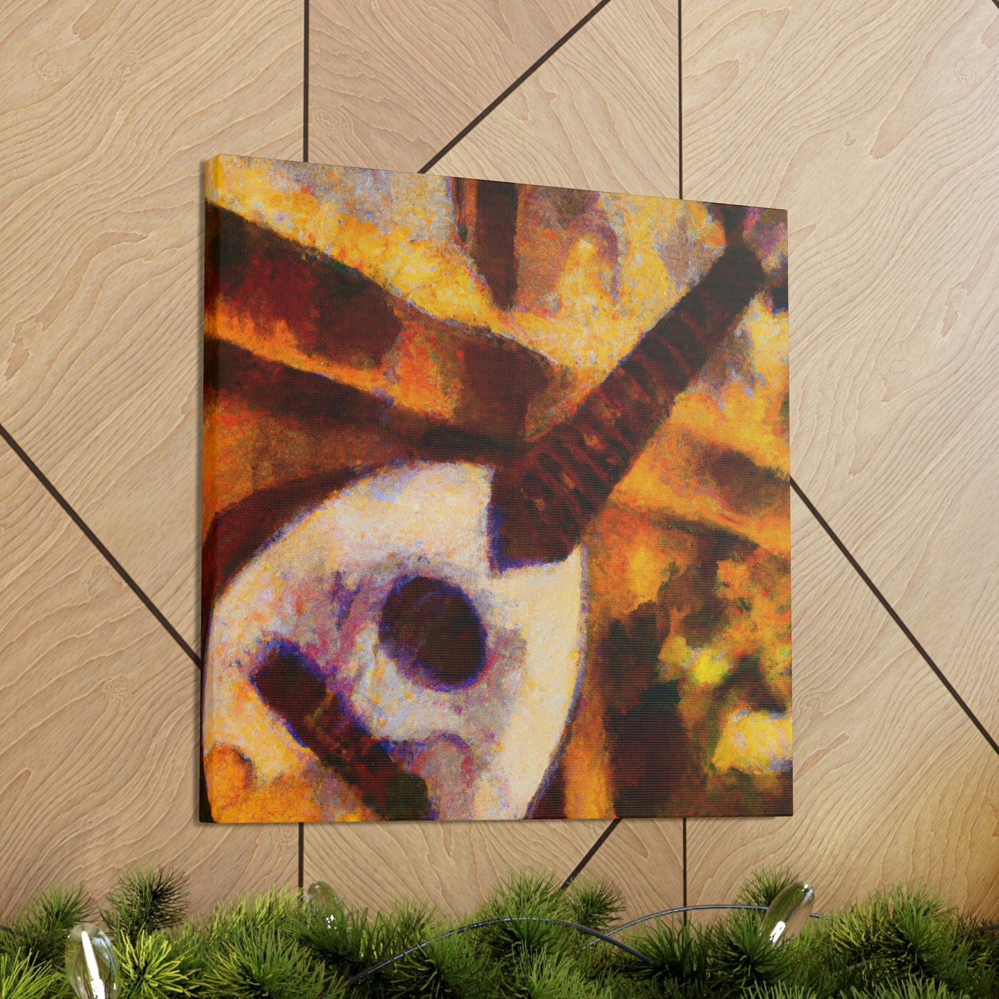 Mandolin in Moonlight. - Canvas