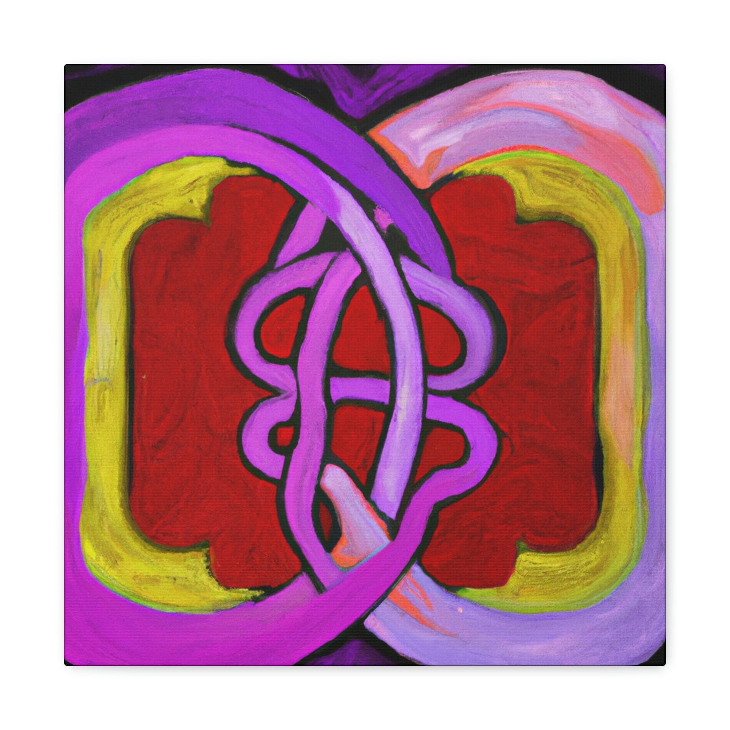 Two Hearts Interlocked - Canvas