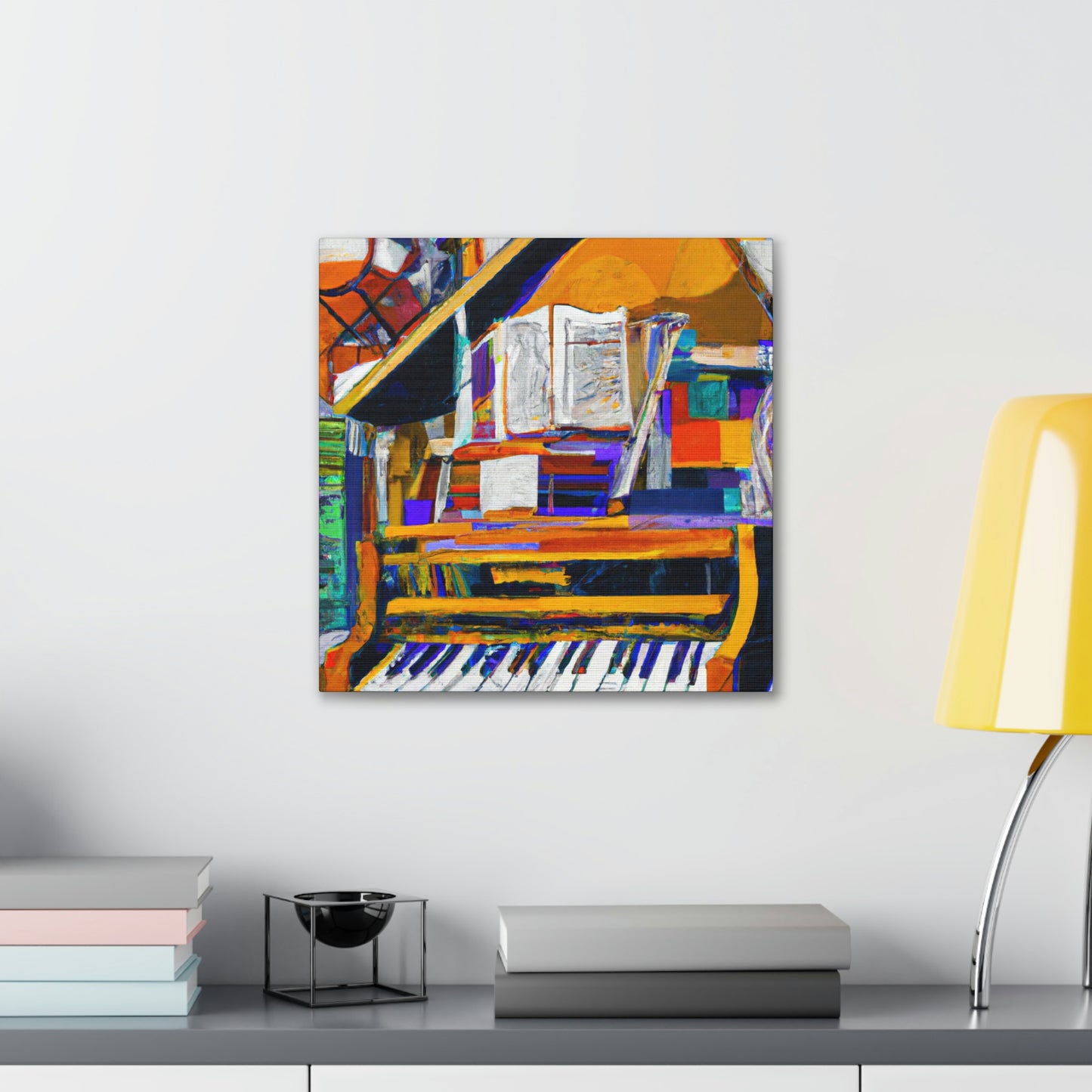 "Piano's Musical Reflection" - Canvas