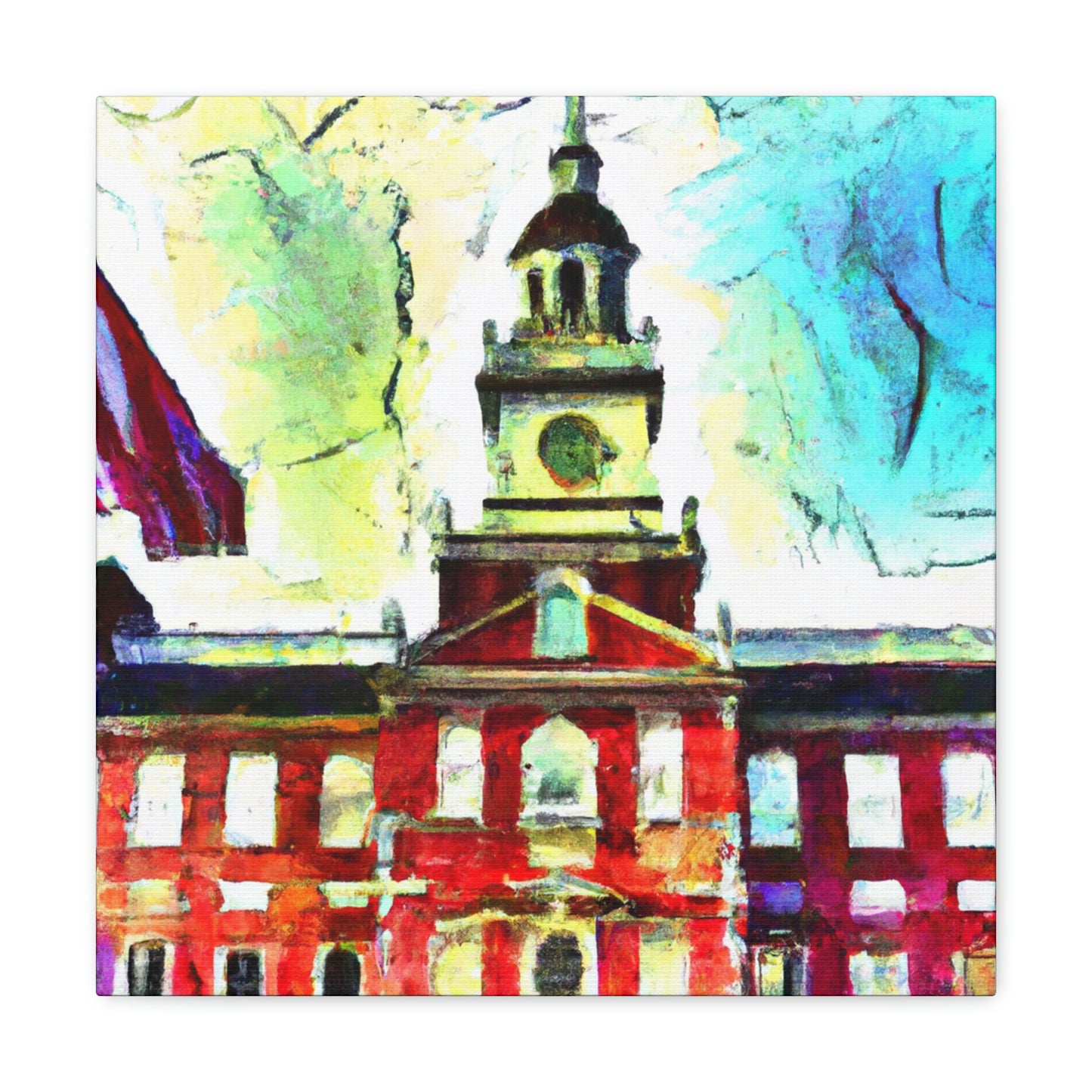 Independence Hall Reflected - Canvas