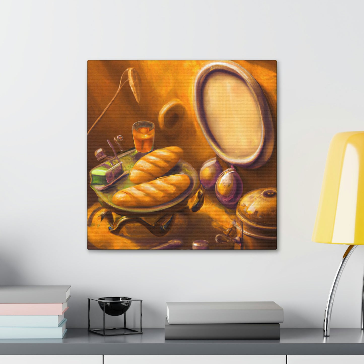 "Steampunk Bread Ablaze" - Canvas