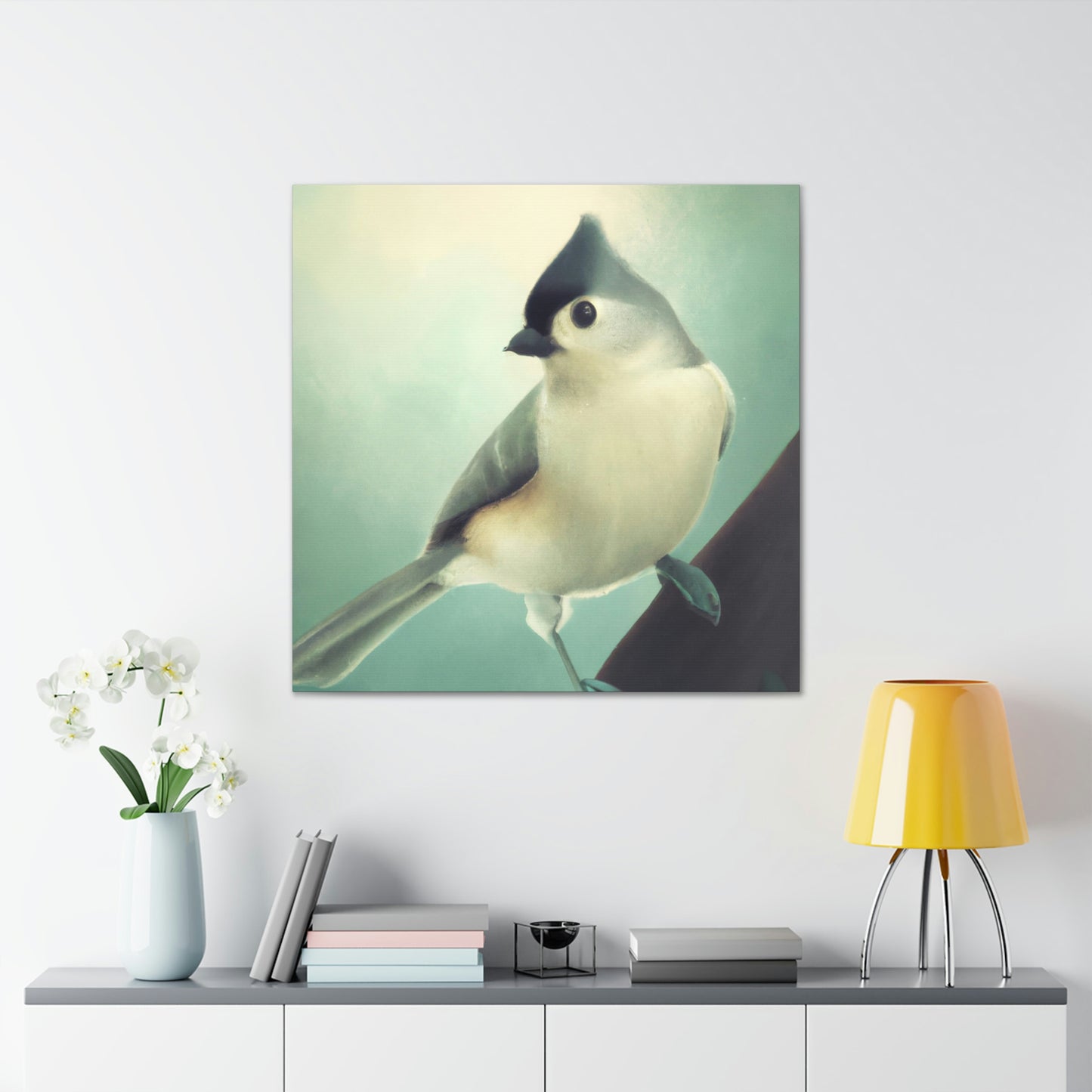 "Titmouse in Art Deco" - Canvas