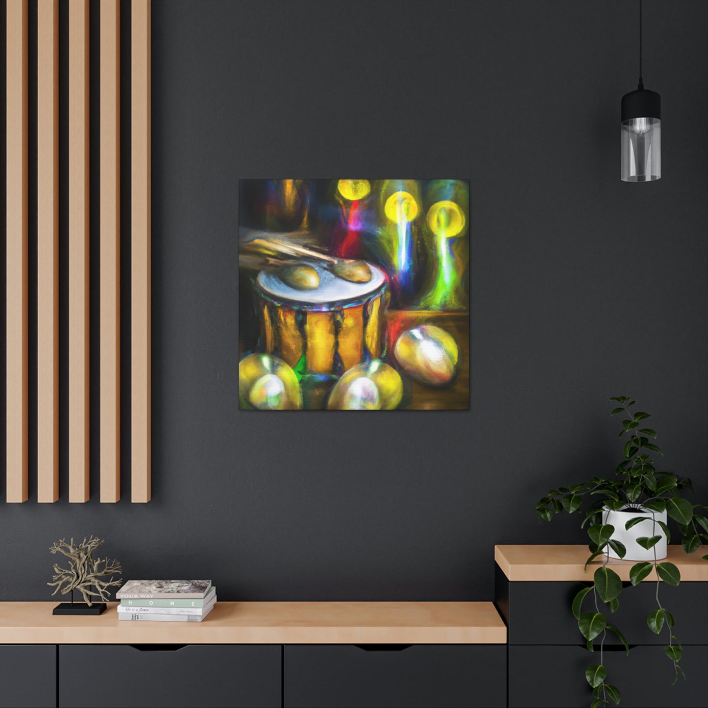 Bongos in Moonlight. - Canvas