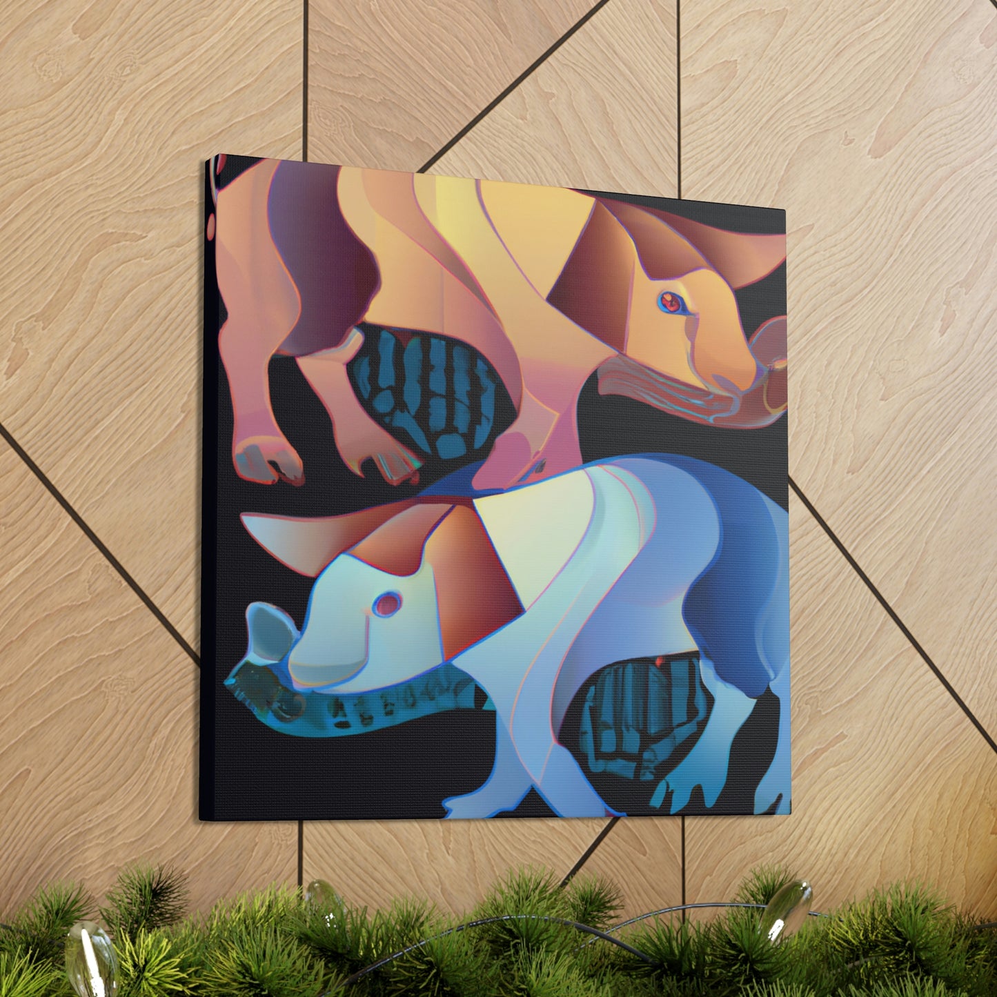 Pigs in Art Deco - Canvas