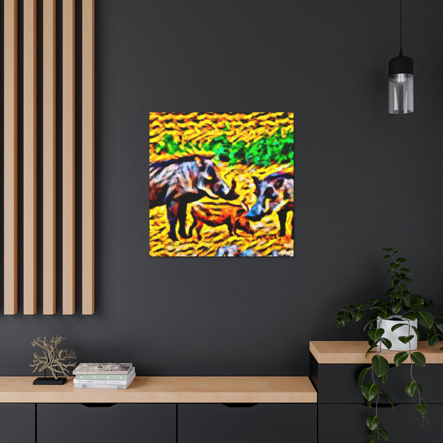 "Warthog War Dance" - Canvas