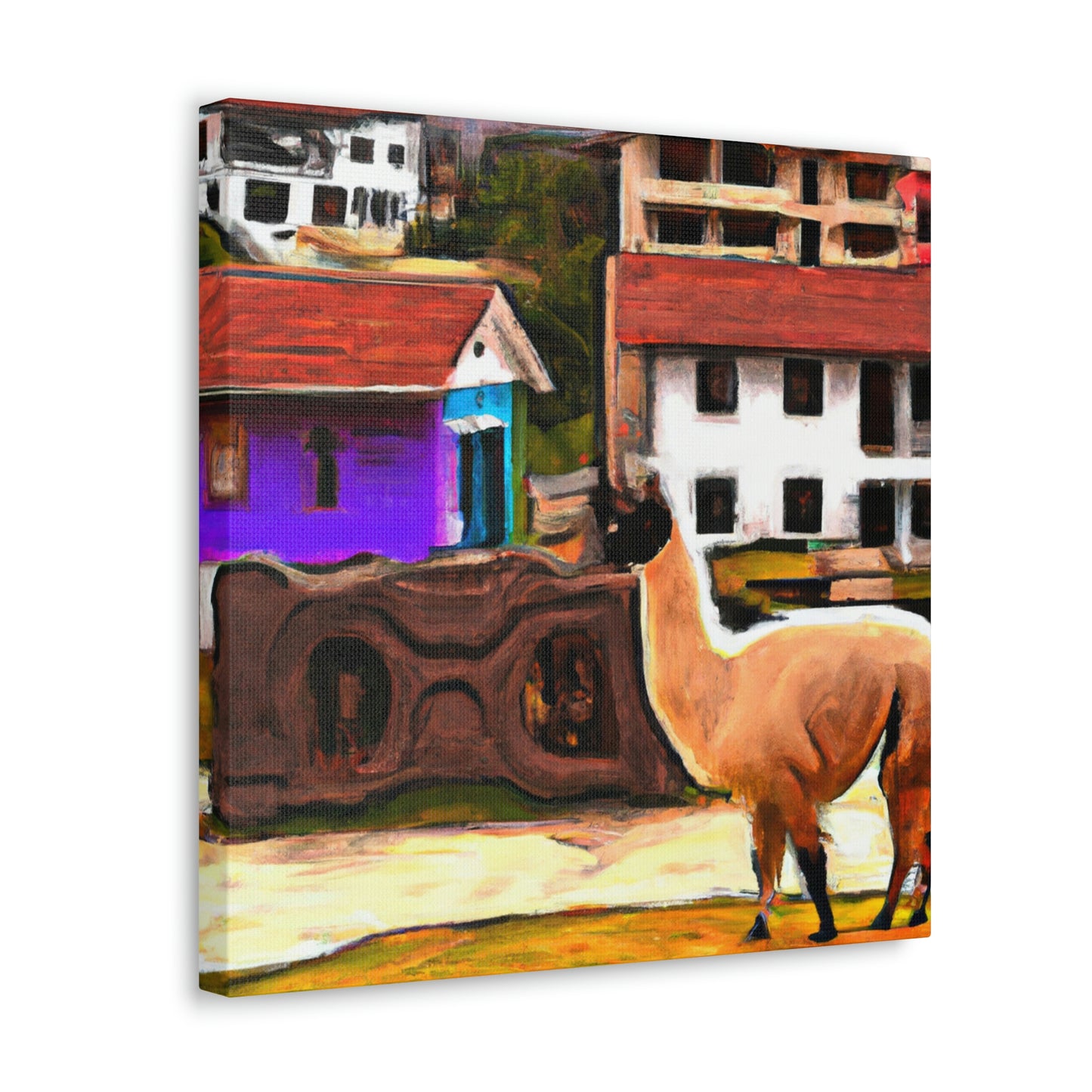 Llamas in Landscape - Canvas