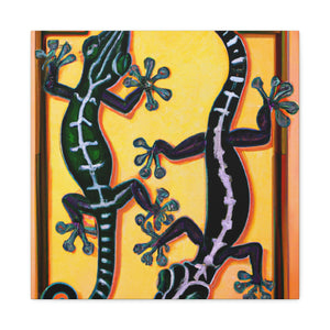 Geckos in Art Deco - Canvas