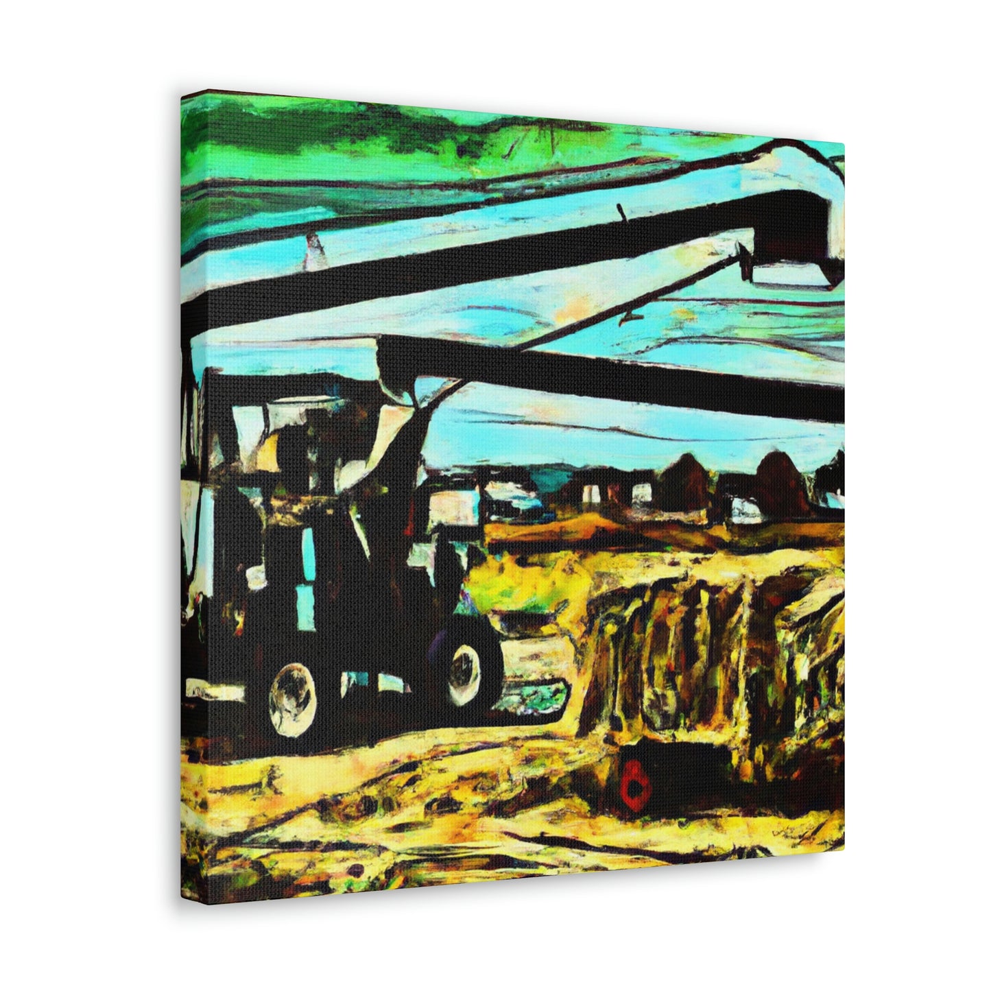 "Hay Baler at Dusk" - Canvas