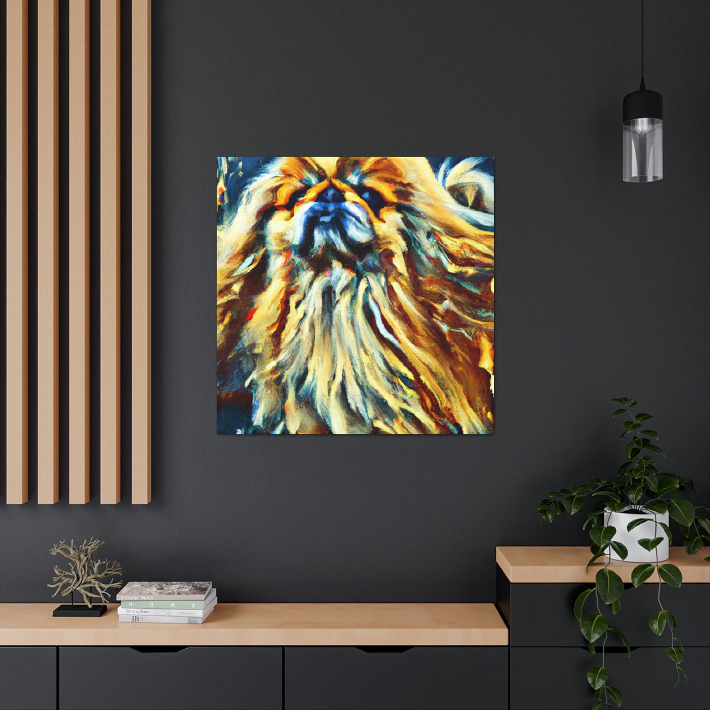 "Pekingese in Twilight" - Canvas