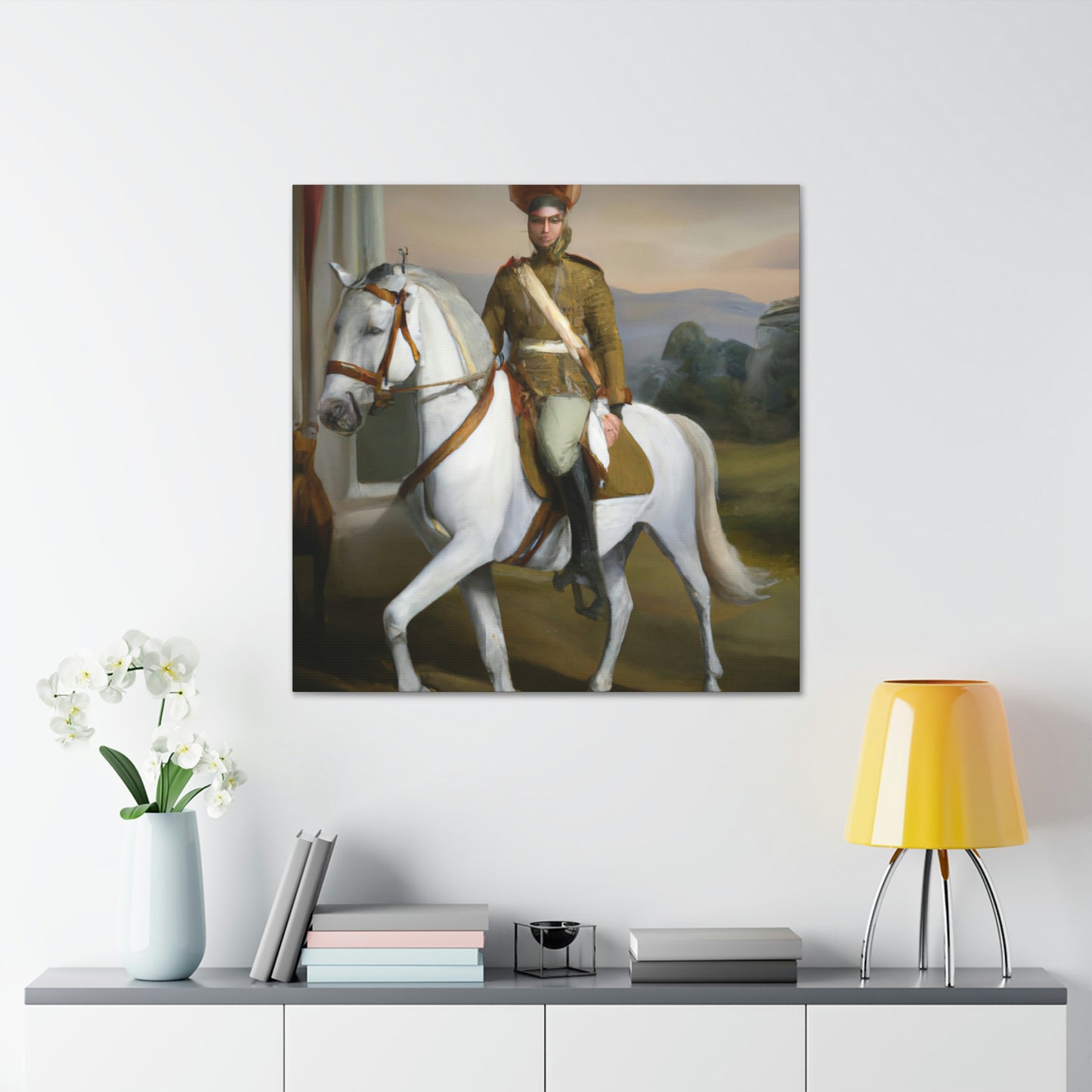 Galloping Cavalryman. - Canvas