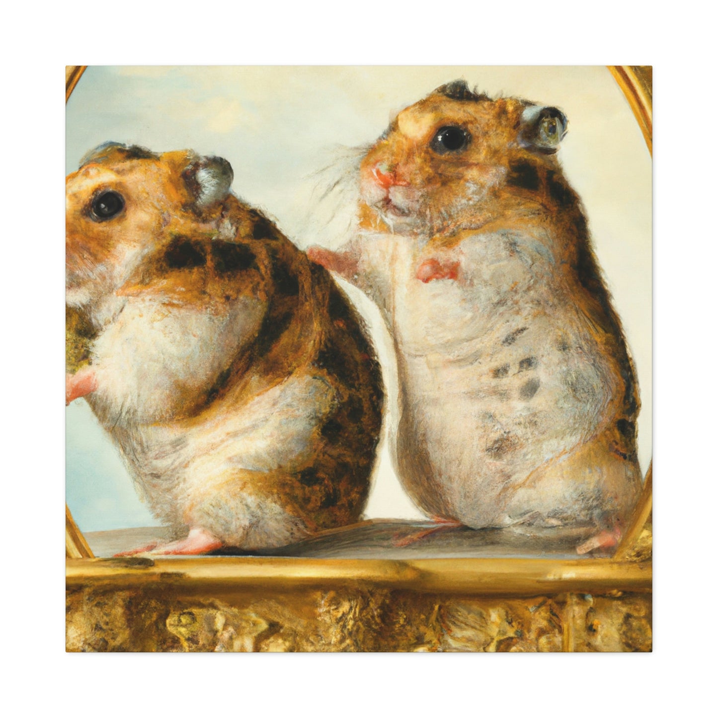 "Hamsters in Baroque". - Canvas