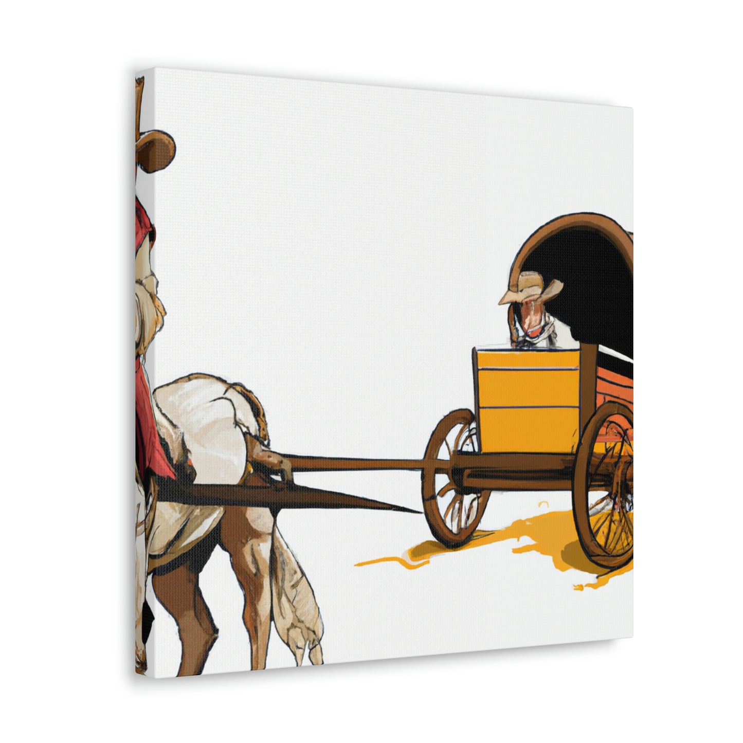 "Wagon of Classic Elegance" - Canvas