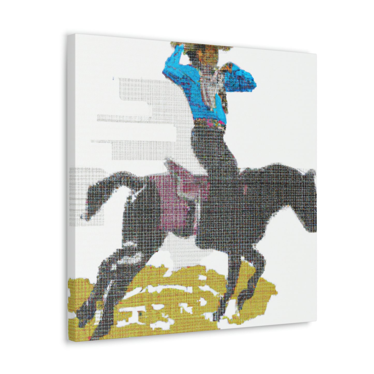 Rodeo in Pointillism - Canvas