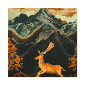 Deer in a Garden - Canvas