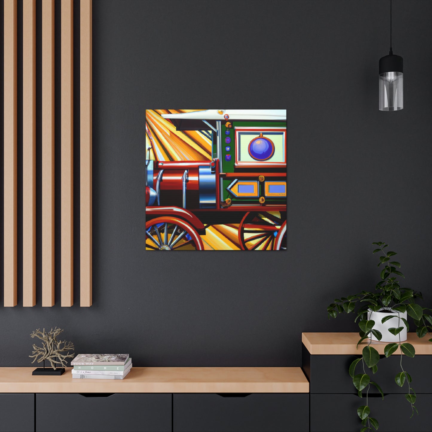 "Wheels of Grandeur Vibrant" - Canvas