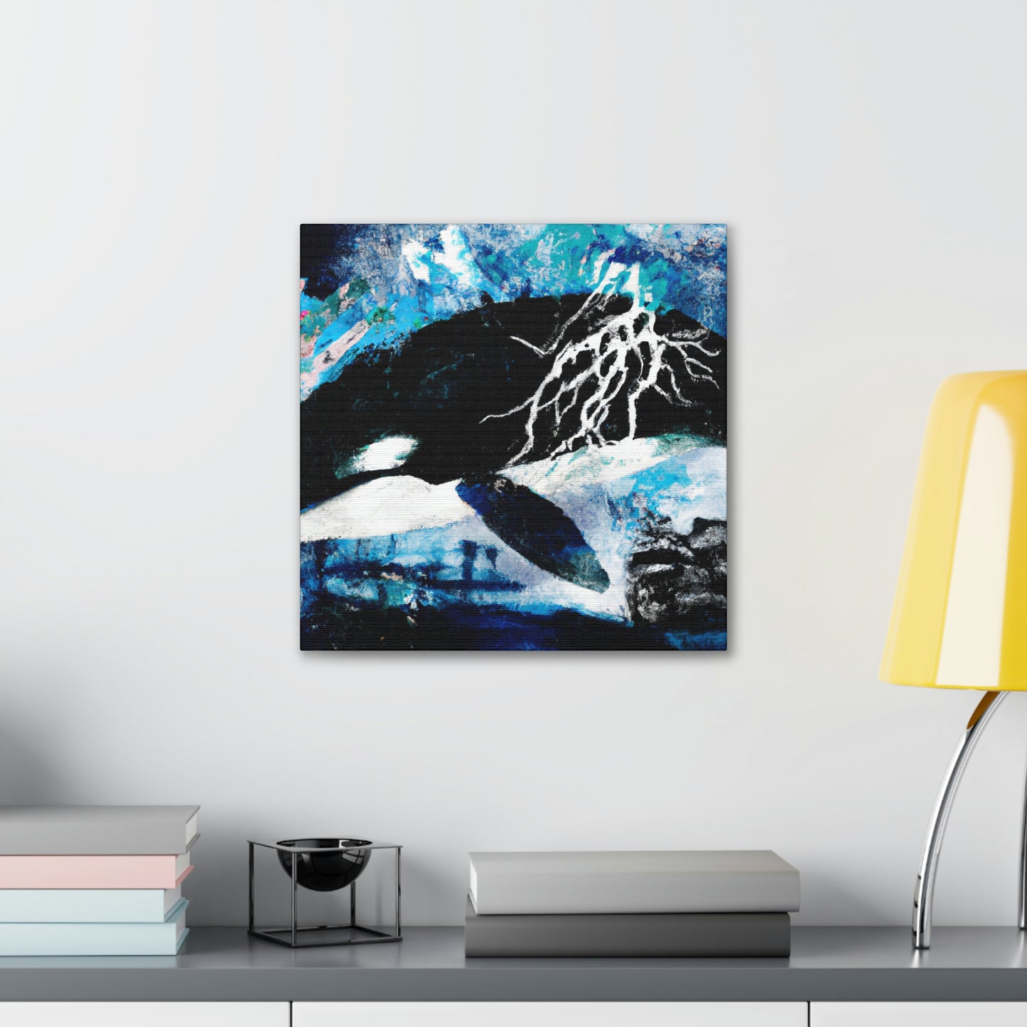 Whale in Abstract Form - Canvas