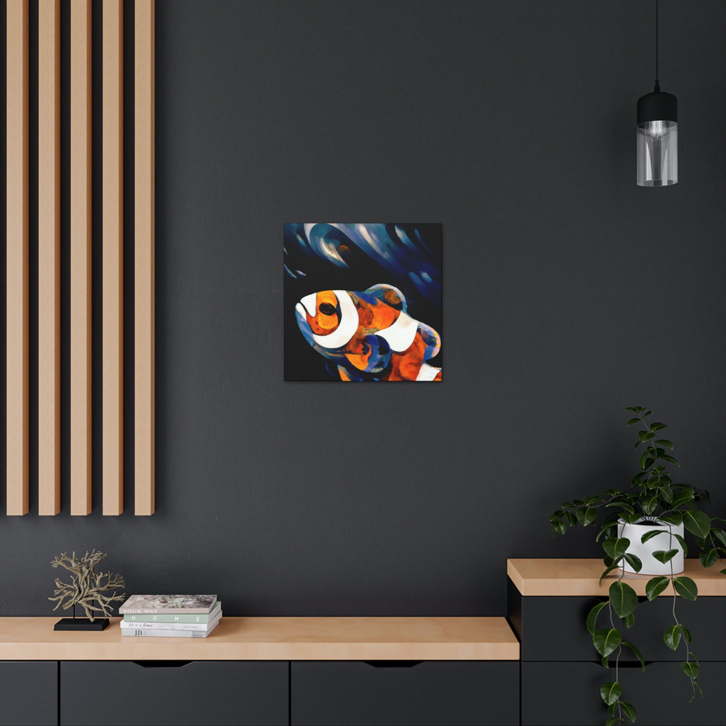 "Clownfish in Abstraction" - Canvas