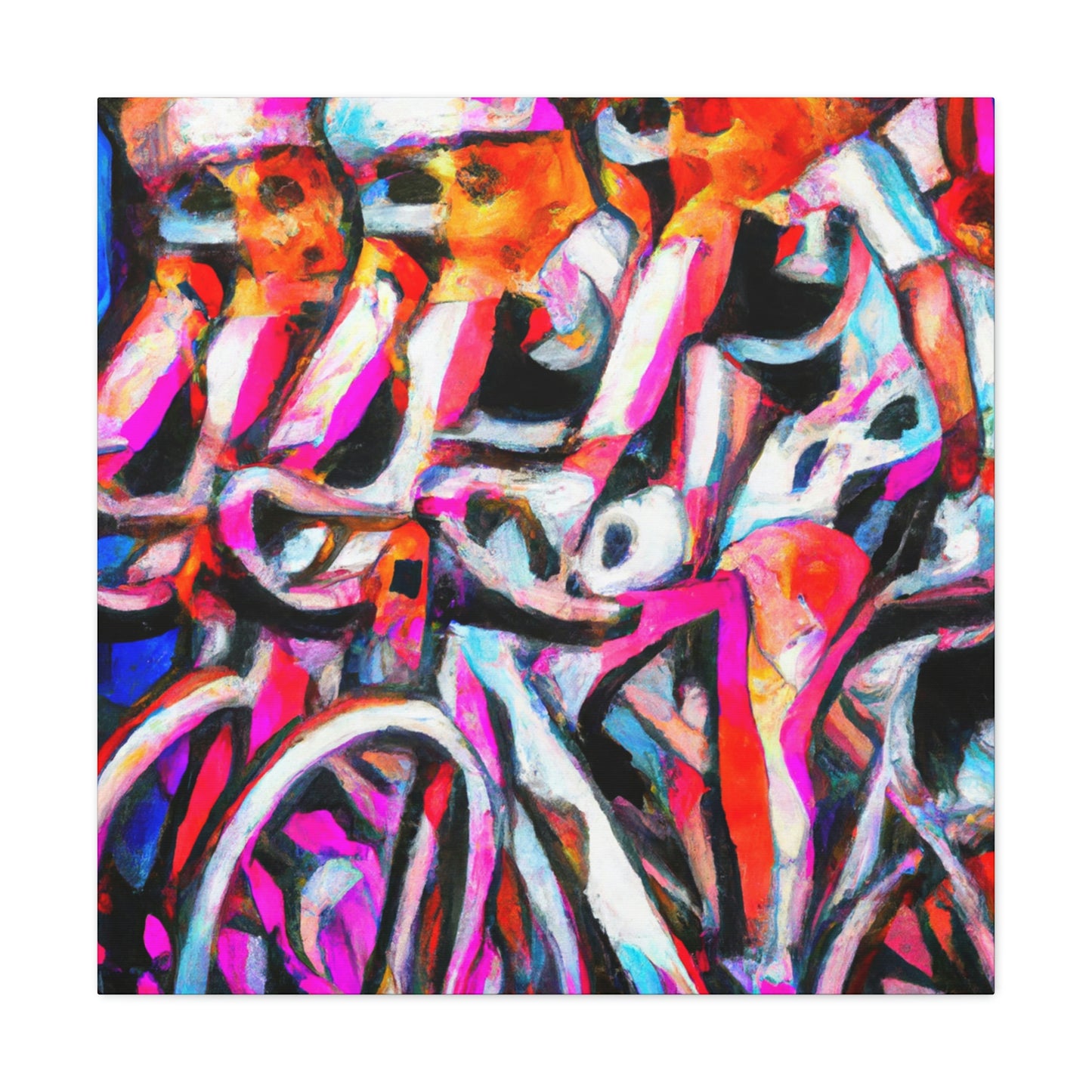 Bike Riders Expressionism - Canvas