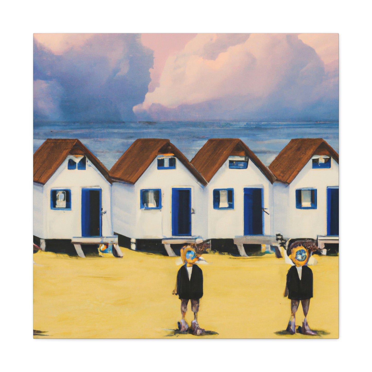 Surreal Seaside Cottages - Canvas