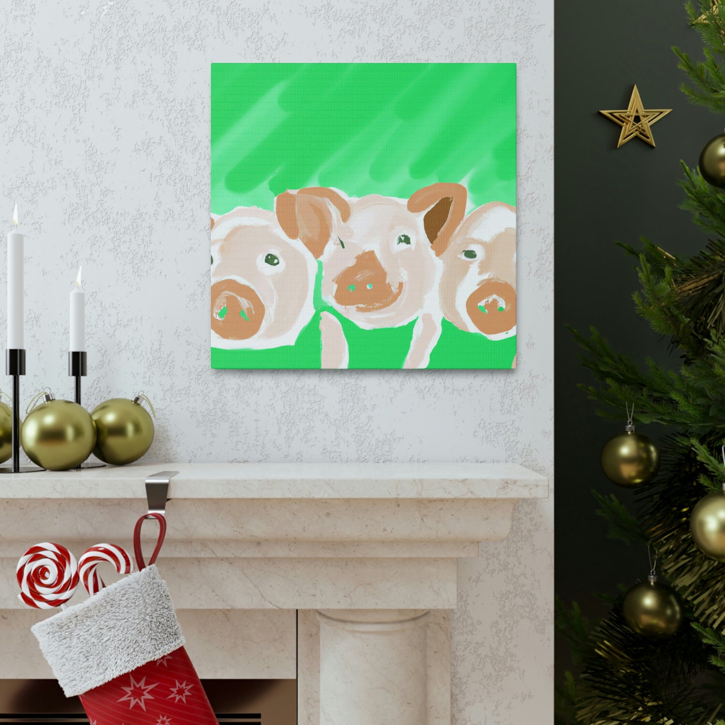 Pigs in Monochrome - Canvas