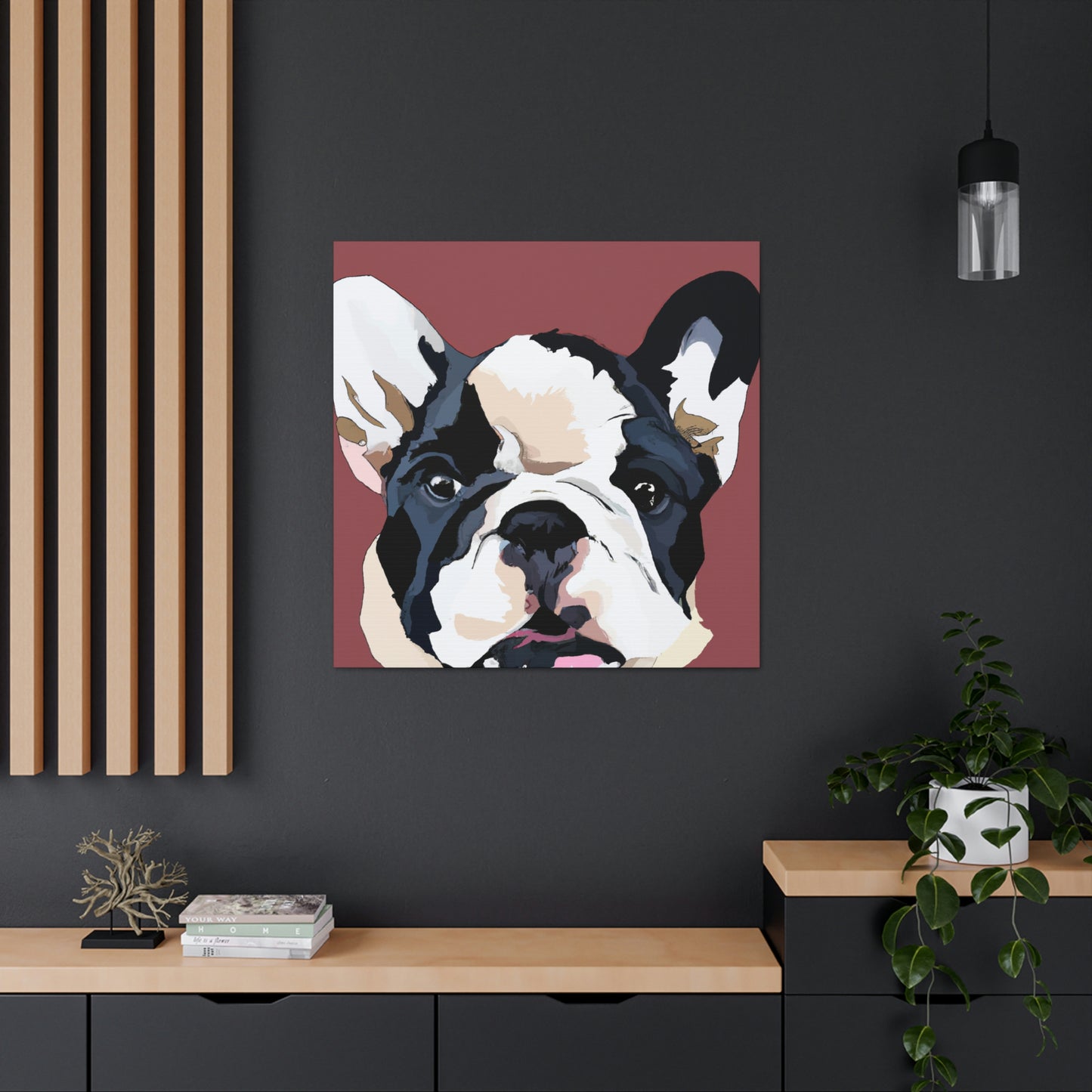 "Bulldog Minimalism Dream" - Canvas