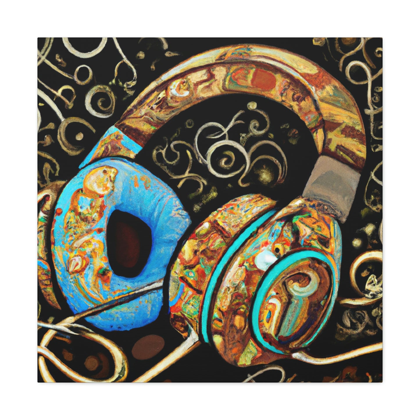 Headphones in Abstraction - Canvas