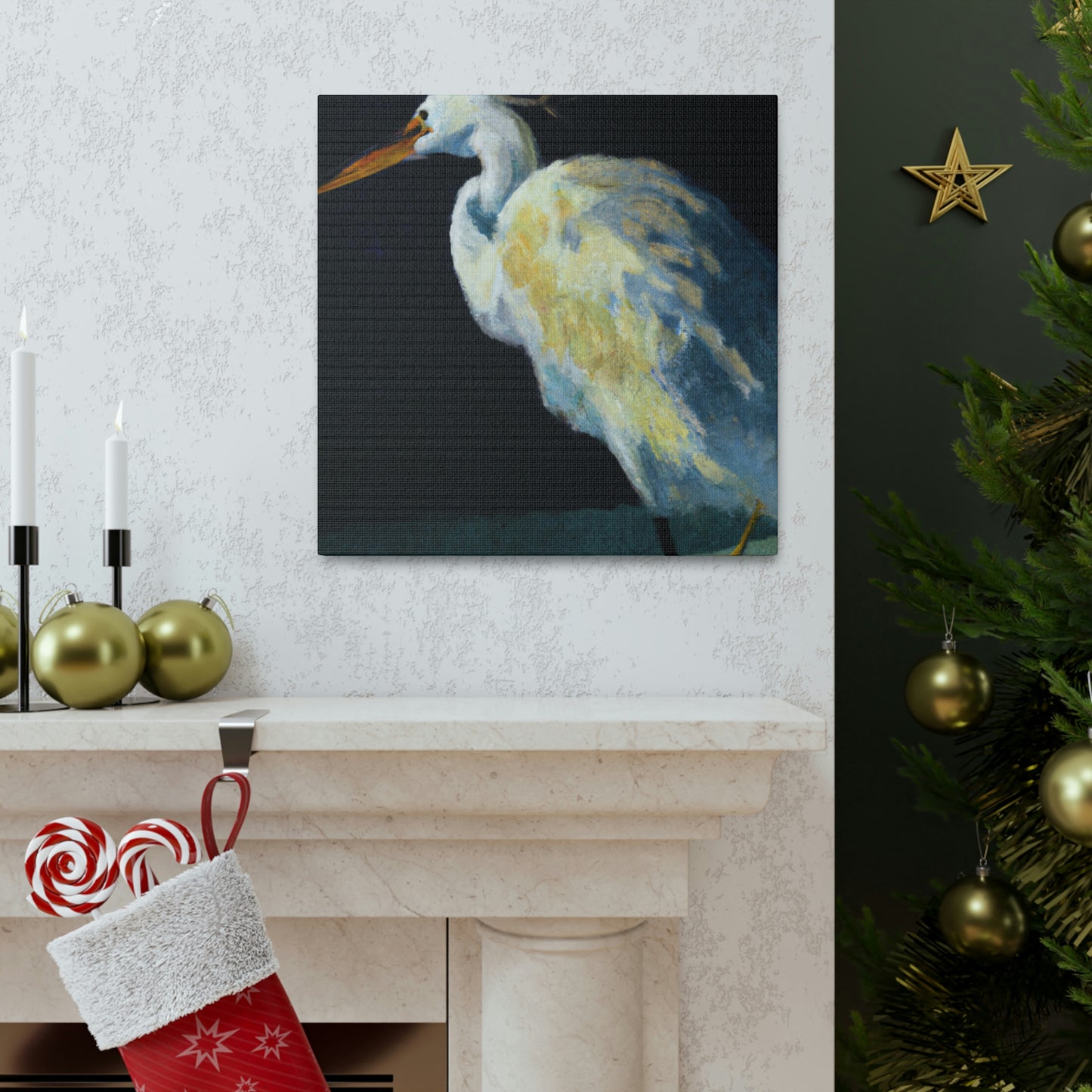 Snowy Egret Serenity - Canvas