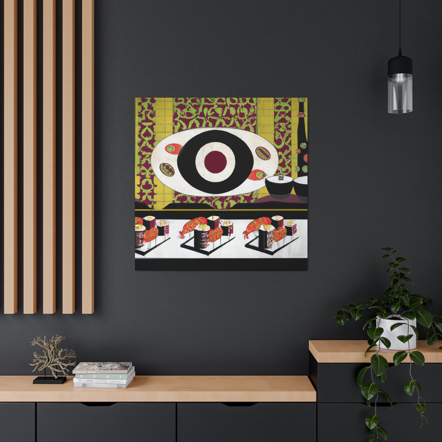 "Sushi Art Deco Dance" - Canvas