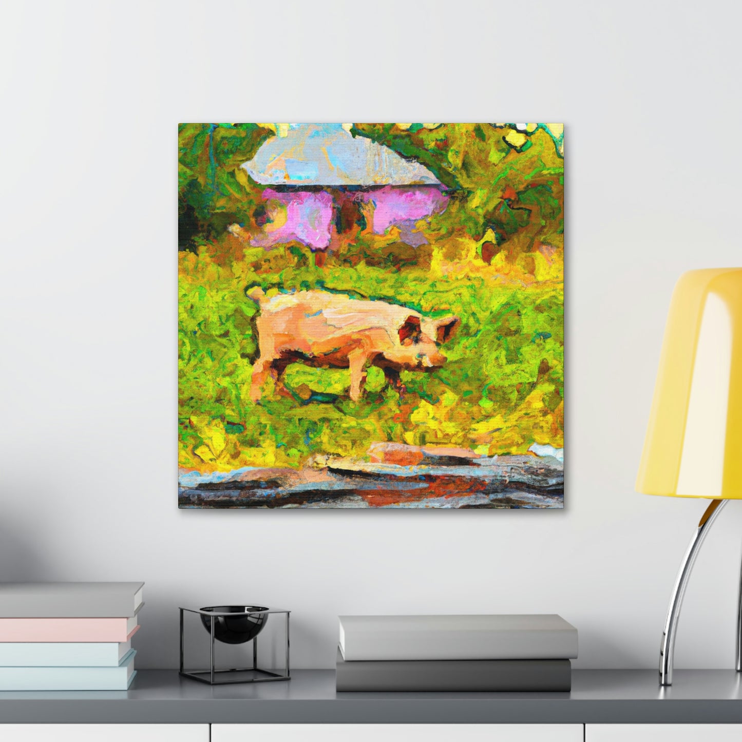 "Pig in Impressionism" - Canvas