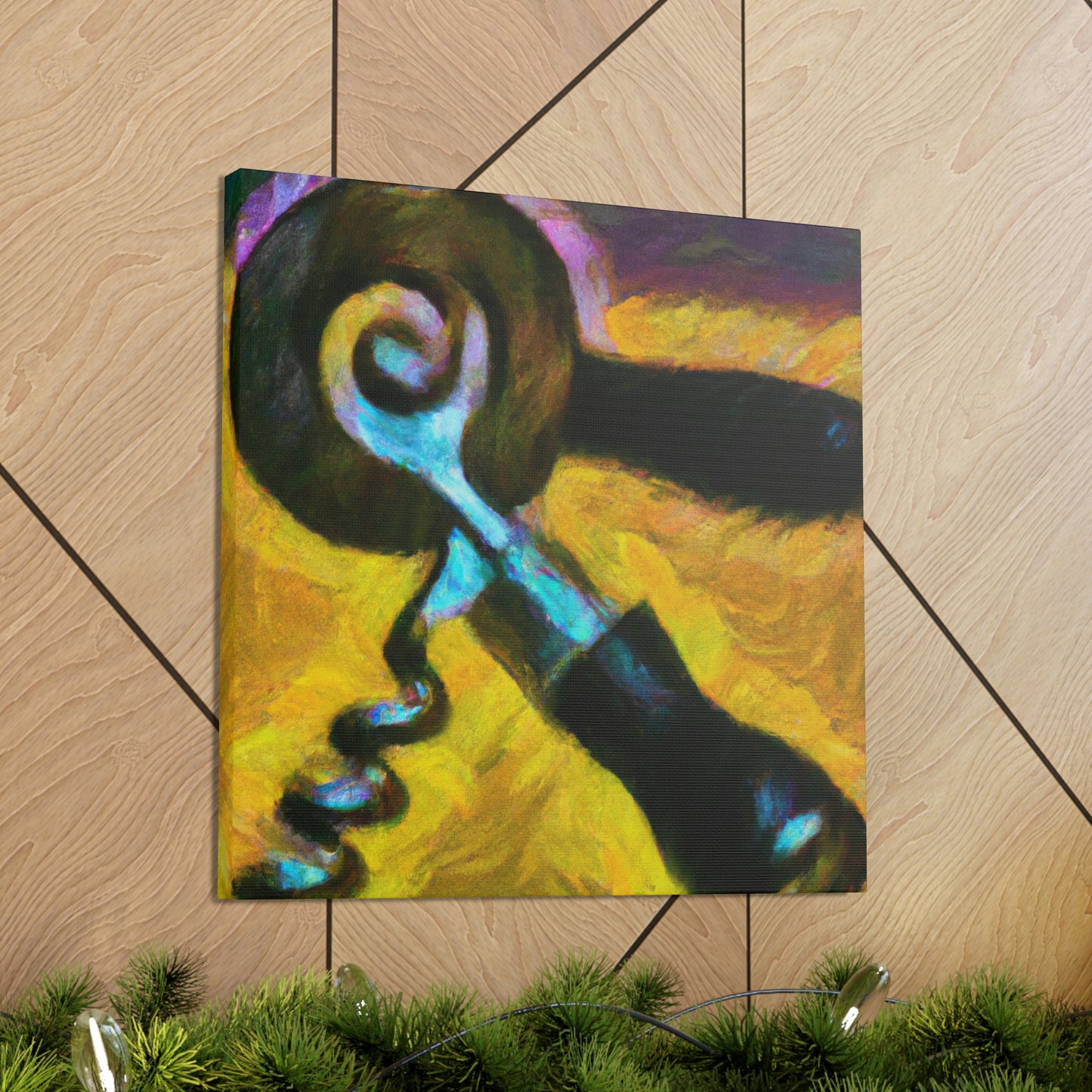 Corkscrew in Turquoise - Canvas