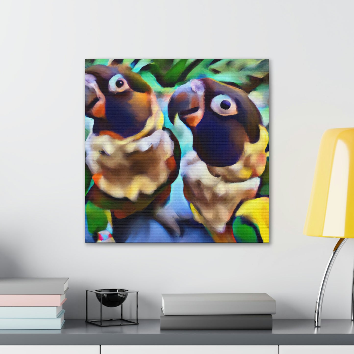 "Conures in Colors Joyful" - Canvas