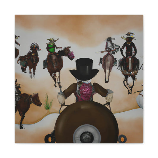 "Cattle Herding Steampunk" - Canvas