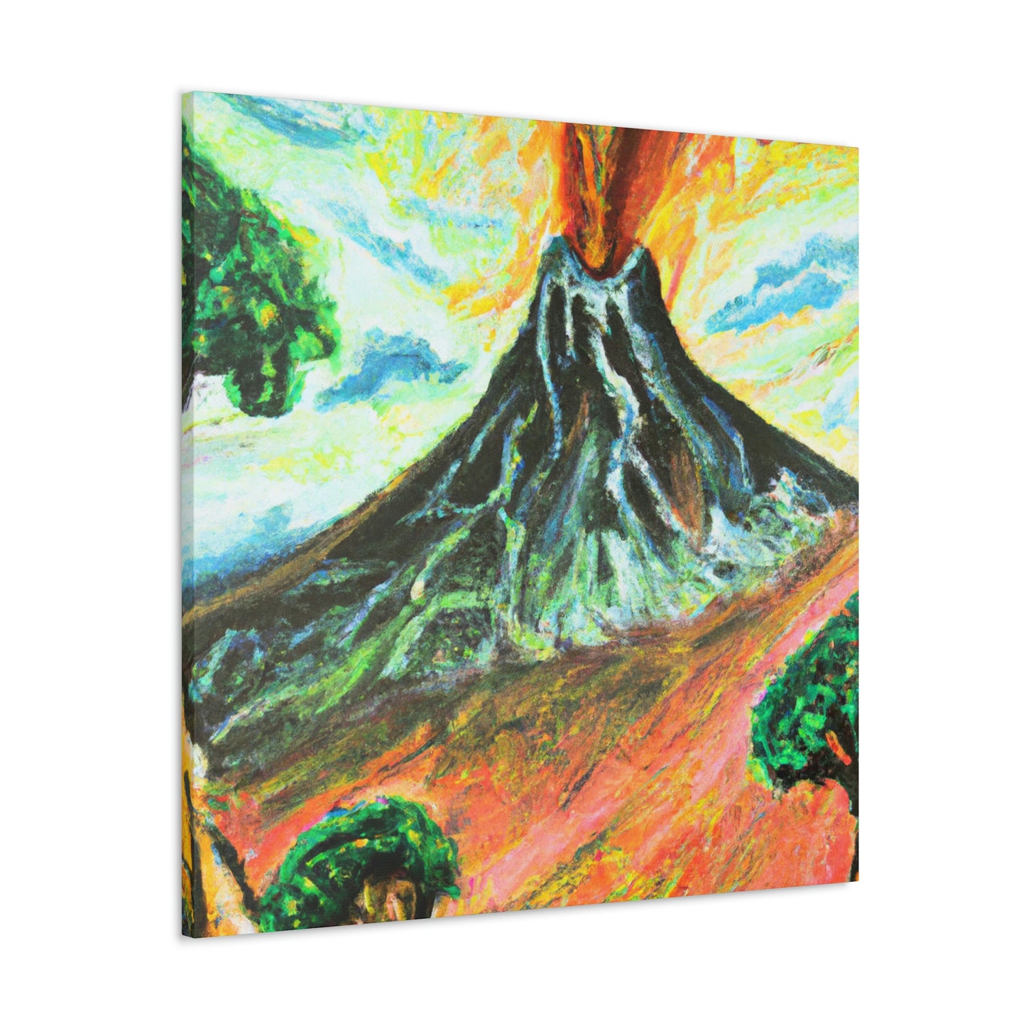 "Volcano Erupts Wildly" - Canvas