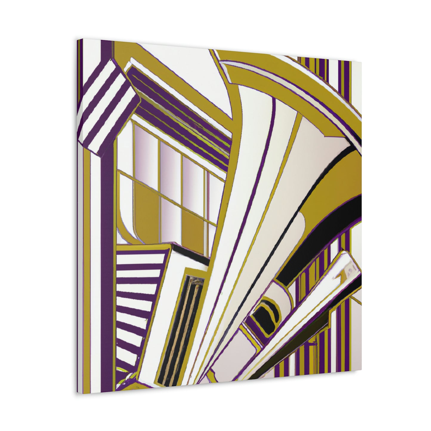 "Rising Deco Trumpet" - Canvas