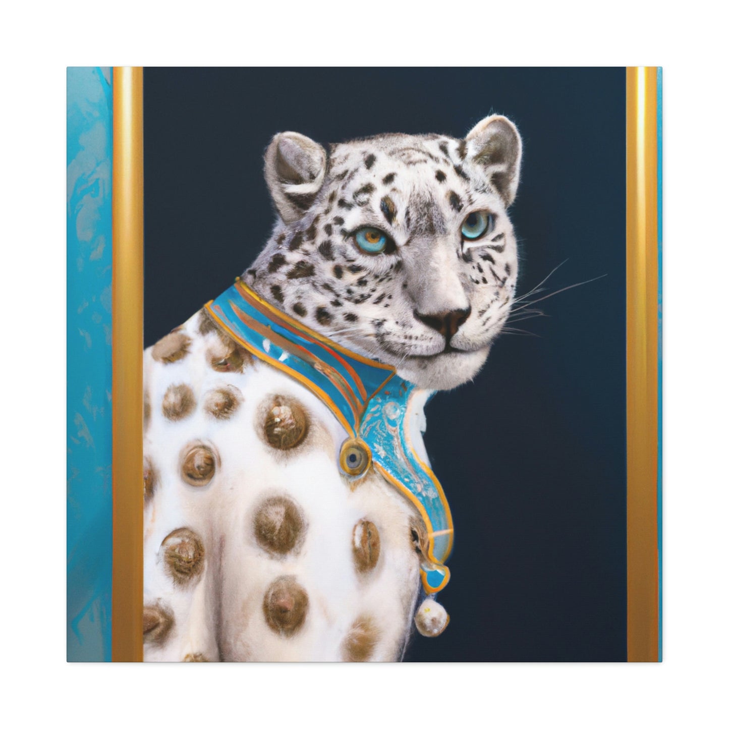 "Snow Leopard Sparkles Bright" - Canvas