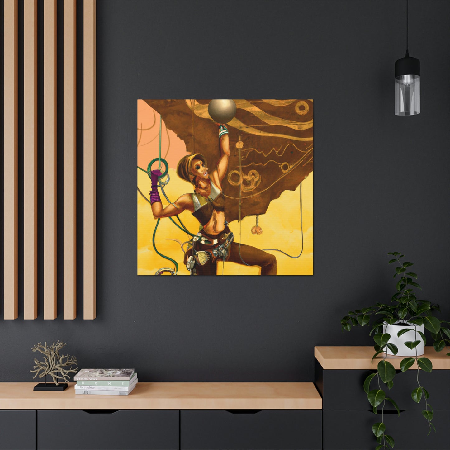 Climbing the Clockwork Mountains - Canvas