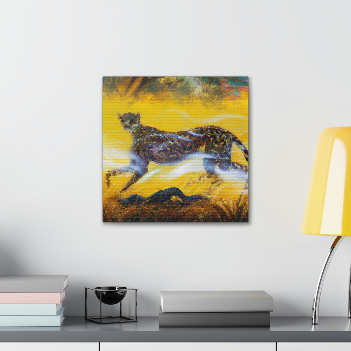 "Cheetah in Art Deco" - Canvas