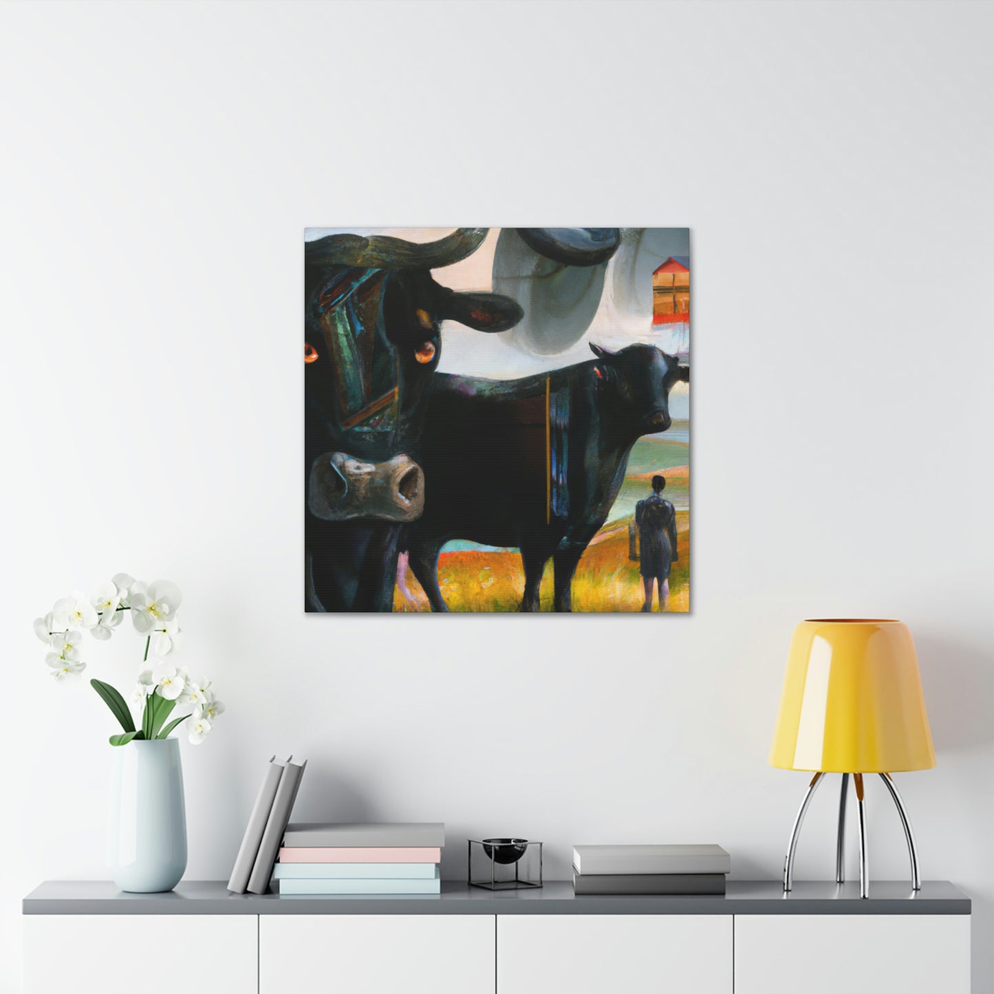 "Black Angus Dreamscape" - Canvas