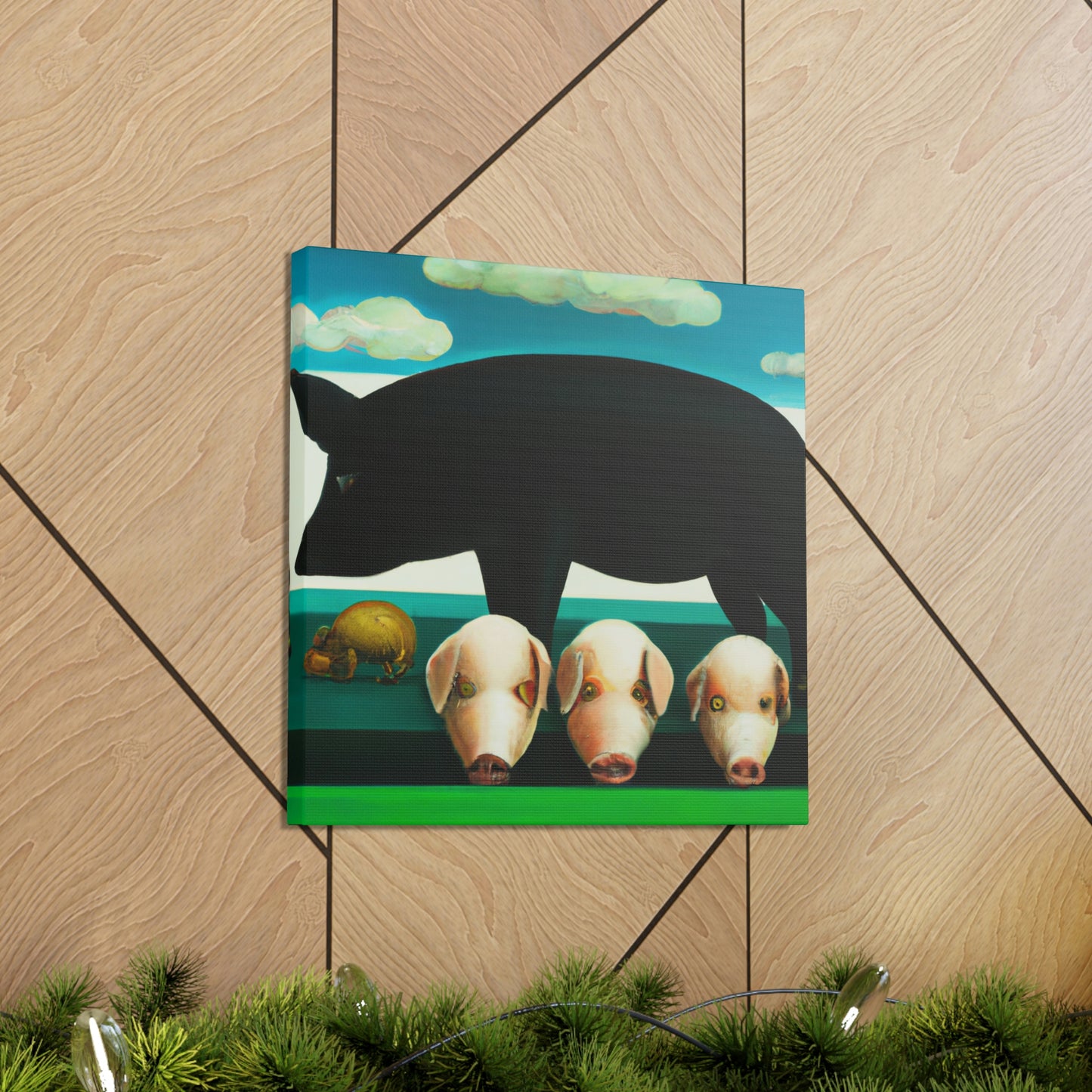 Pigs in Minimalism - Canvas