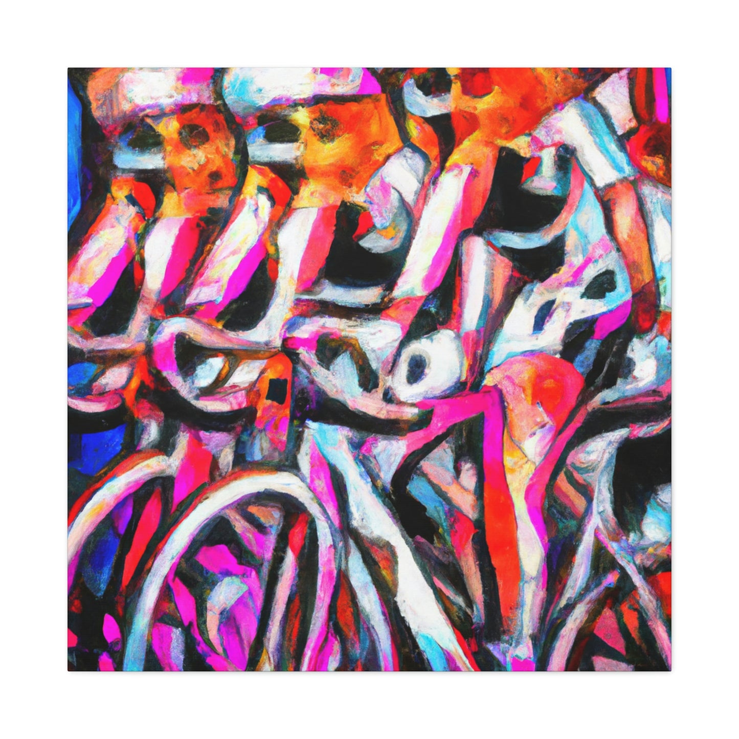 Bike Riders Expressionism - Canvas