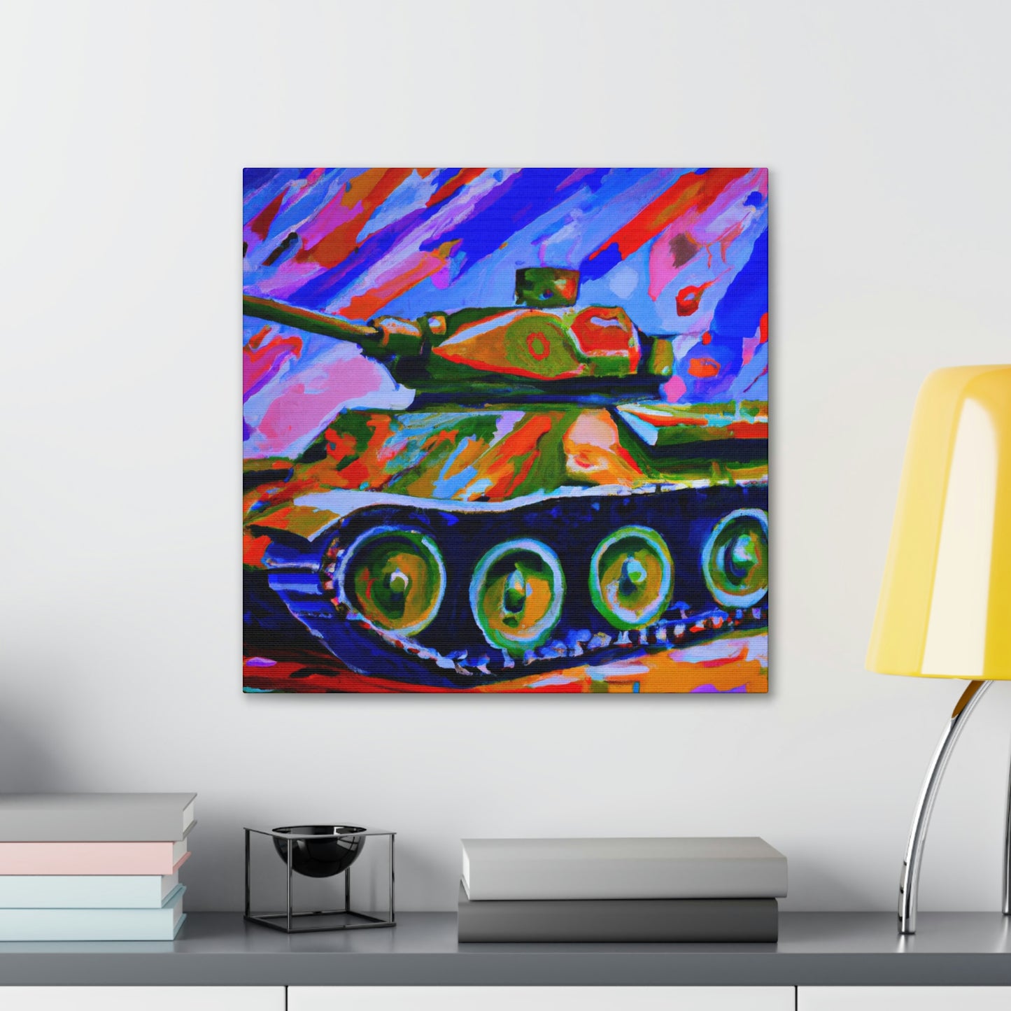 "Tank in Fauvist Hues" - Canvas