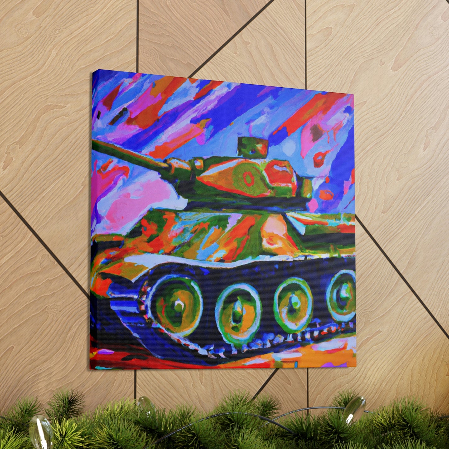 "Tank in Fauvist Hues" - Canvas